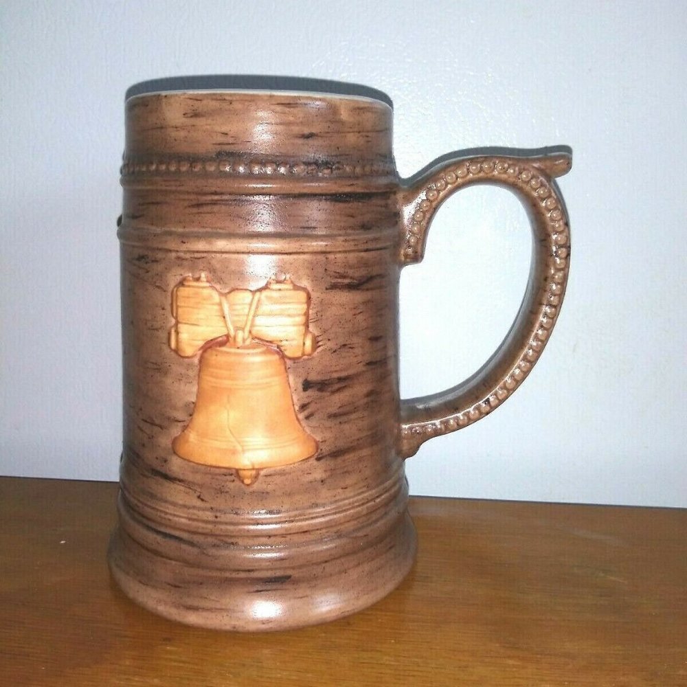 Vintage Liberty Bell Stein Mug Atlantic Mold